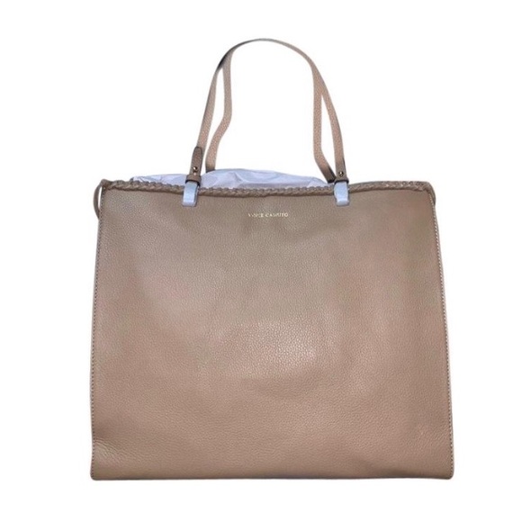 NEW Vince Camuto Litzy Fawn Leather Tote - Picture 1 of 8
